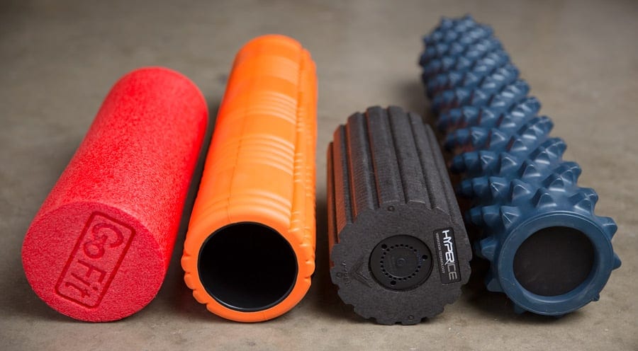 Foam roller and lacrosse ball